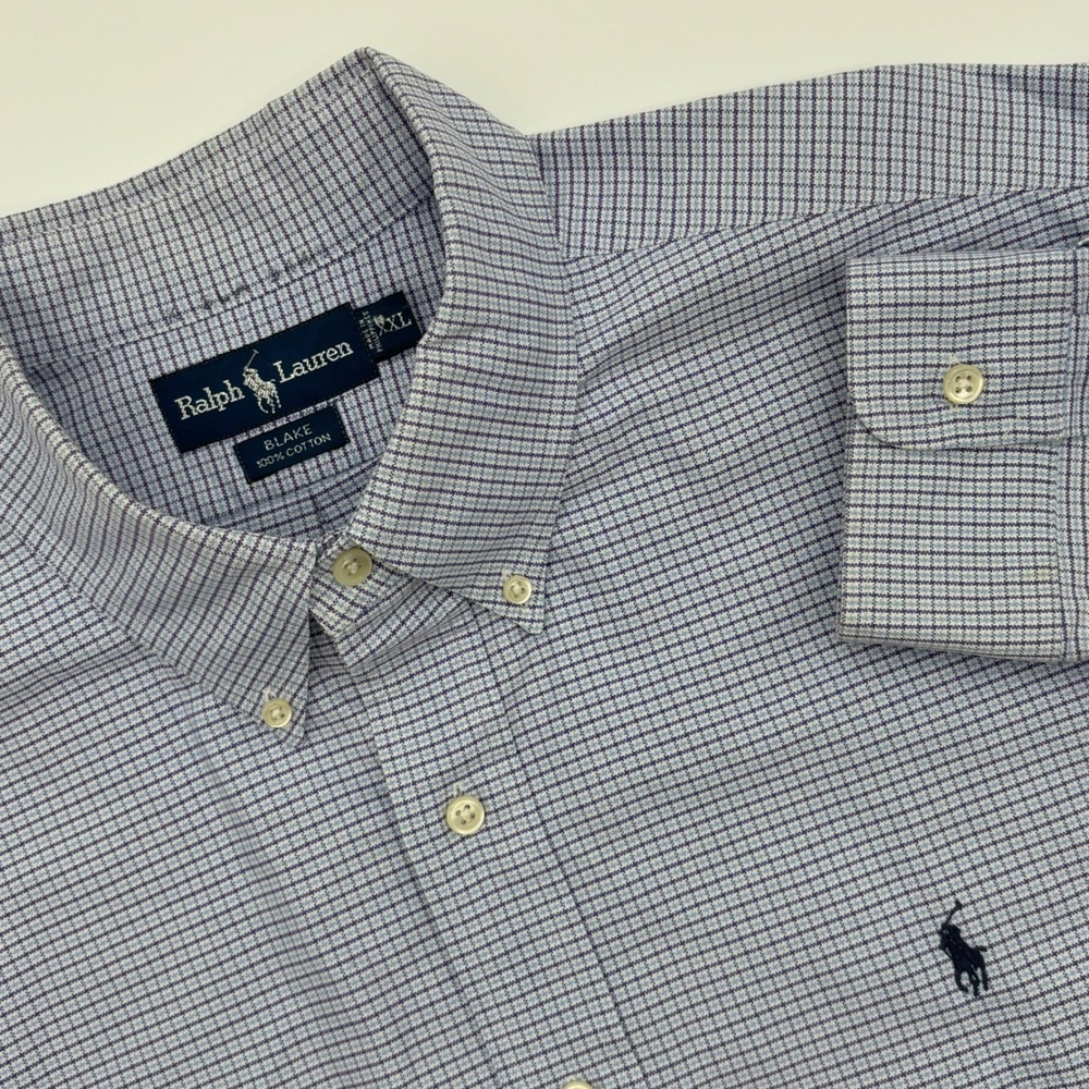 Ralph Lauren Blake XXL Mens Plaid Button Down Long Sleeve‎ Shirt
